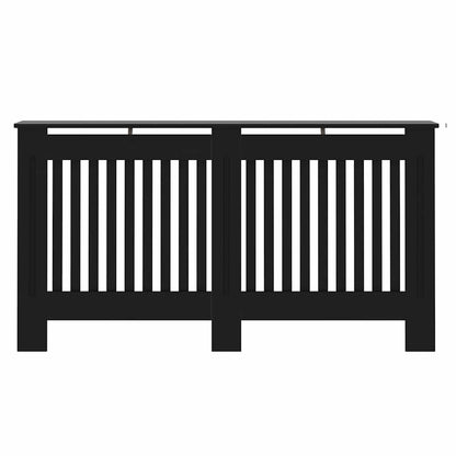 Copertura per radiatori 2 pcs Nero 152 x 19 x 81,5cm