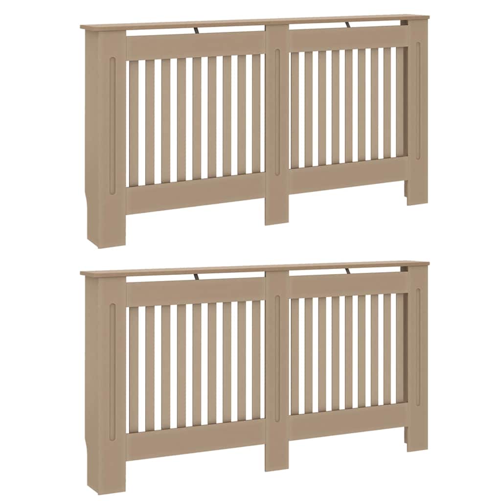 Copertura per radiatori 2 pcs Naturale 152 x 19 x 81,5cm