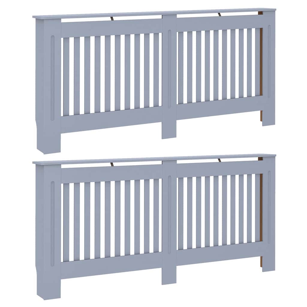 Copertura per radiatori 2 pcs Grigio 172 x 19 x 81,5cm
