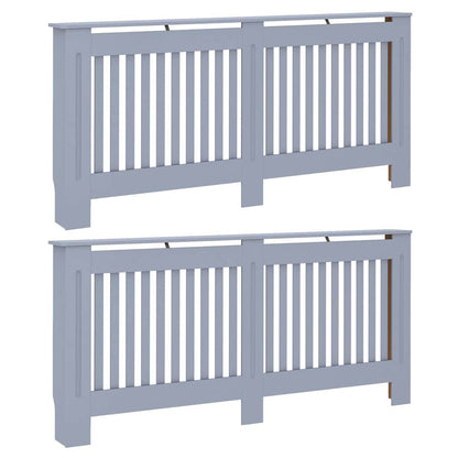 Copertura per radiatori 2 pcs Grigio 172 x 19 x 81,5cm