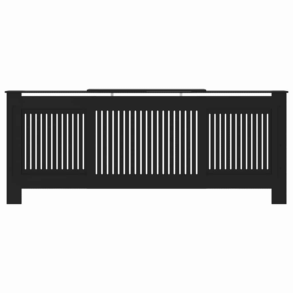 Copertura per radiatori 2 pcs Nero 205 x 20,5 x 81,5cm