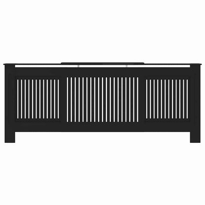 Copertura per radiatori 2 pcs Nero 205 x 20,5 x 81,5cm