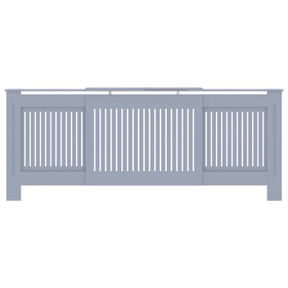 Copertura per radiatori 2 pcs Grigio 205 x 20,5 x 81,5cm
