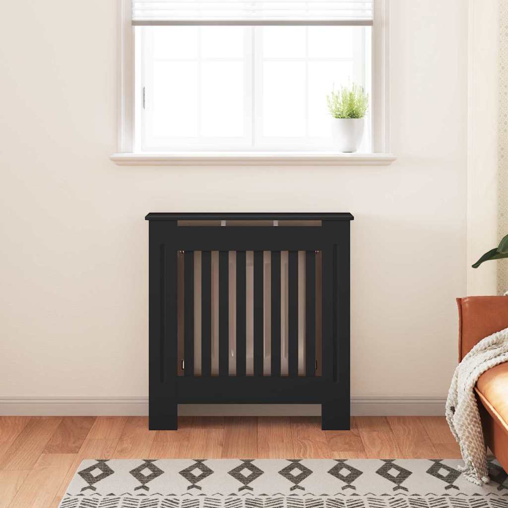 Copertura per radiatori Nero 78 x 19 x 81,5cm Legno multistrato