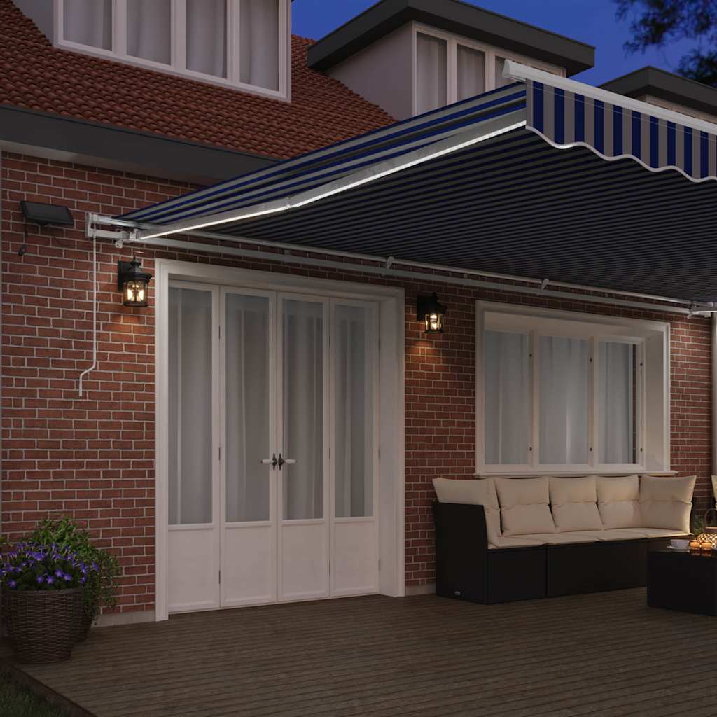 Tenda Retrattile Blu e Bianco 600 Ãƒâ€” 300 cm