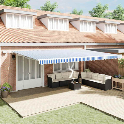 Tenda Retrattile Blu e Bianco 600 Ãƒâ€” 300 cm