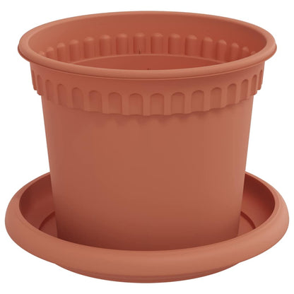 Vasi per Piante 24 pcs Rosso Mattone Ã˜ 12,5 x 10 cm Plastica