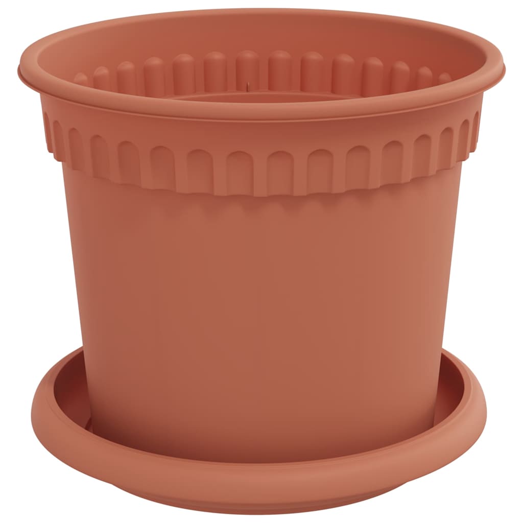 Vasi per Piante 24 pcs Rosso Mattone Ã˜ 15 x 12 cm Plastica