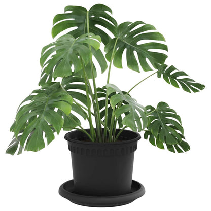Vasi per Piante 24 pcs Nero Ã˜ 12,5 x 10 cm Plastica