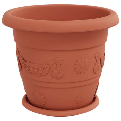 Vasi per Piante 6 pcs Rosso Mattone Ã˜ 26 x 21.5 cm Plastica