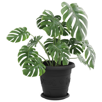 Vasi per Piante 6 pcs Nero Ã˜ 26 x 21.5 cm Plastica