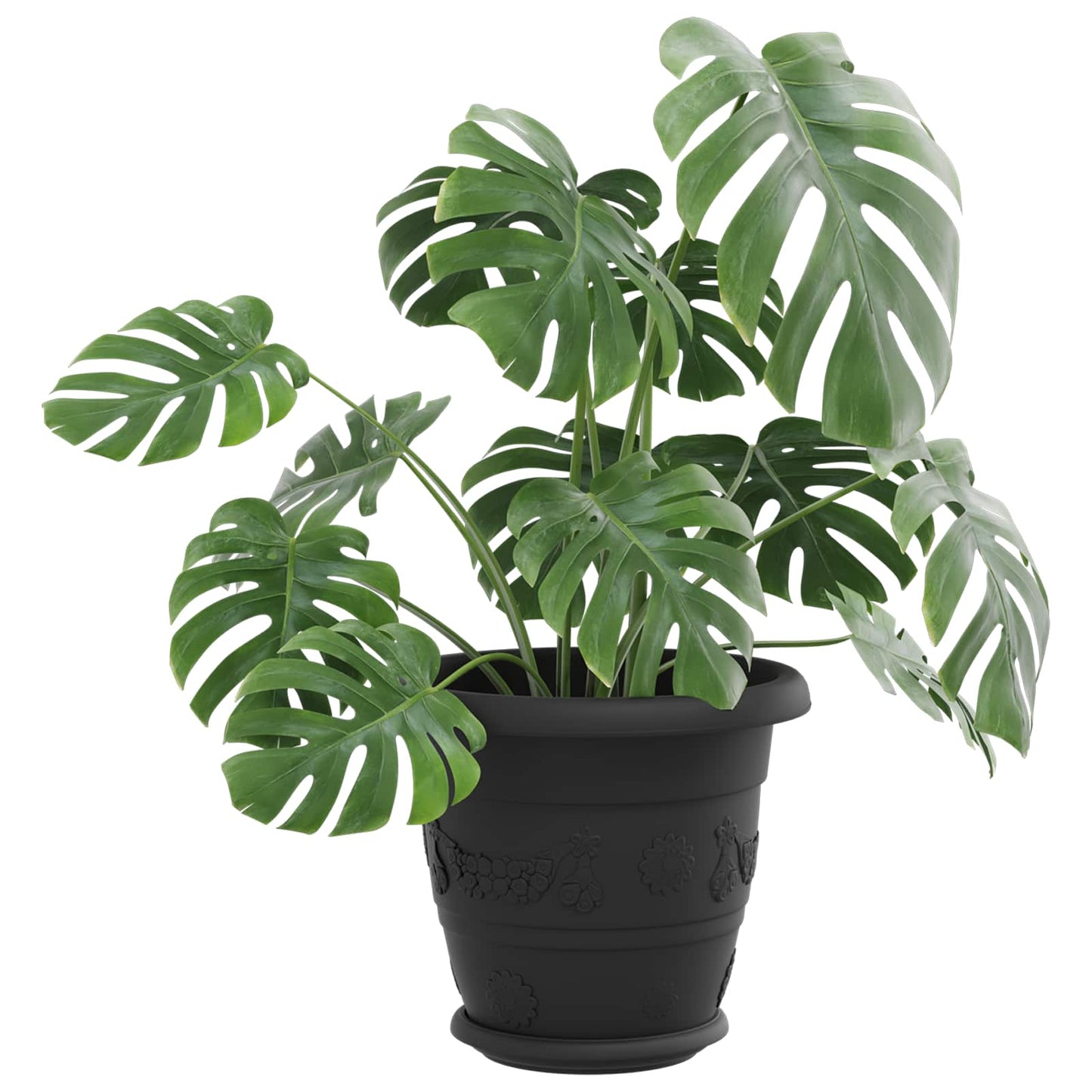 Vasi per Piante 24 pcs Nero Ã˜ 26 x 21.5 cm Plastica