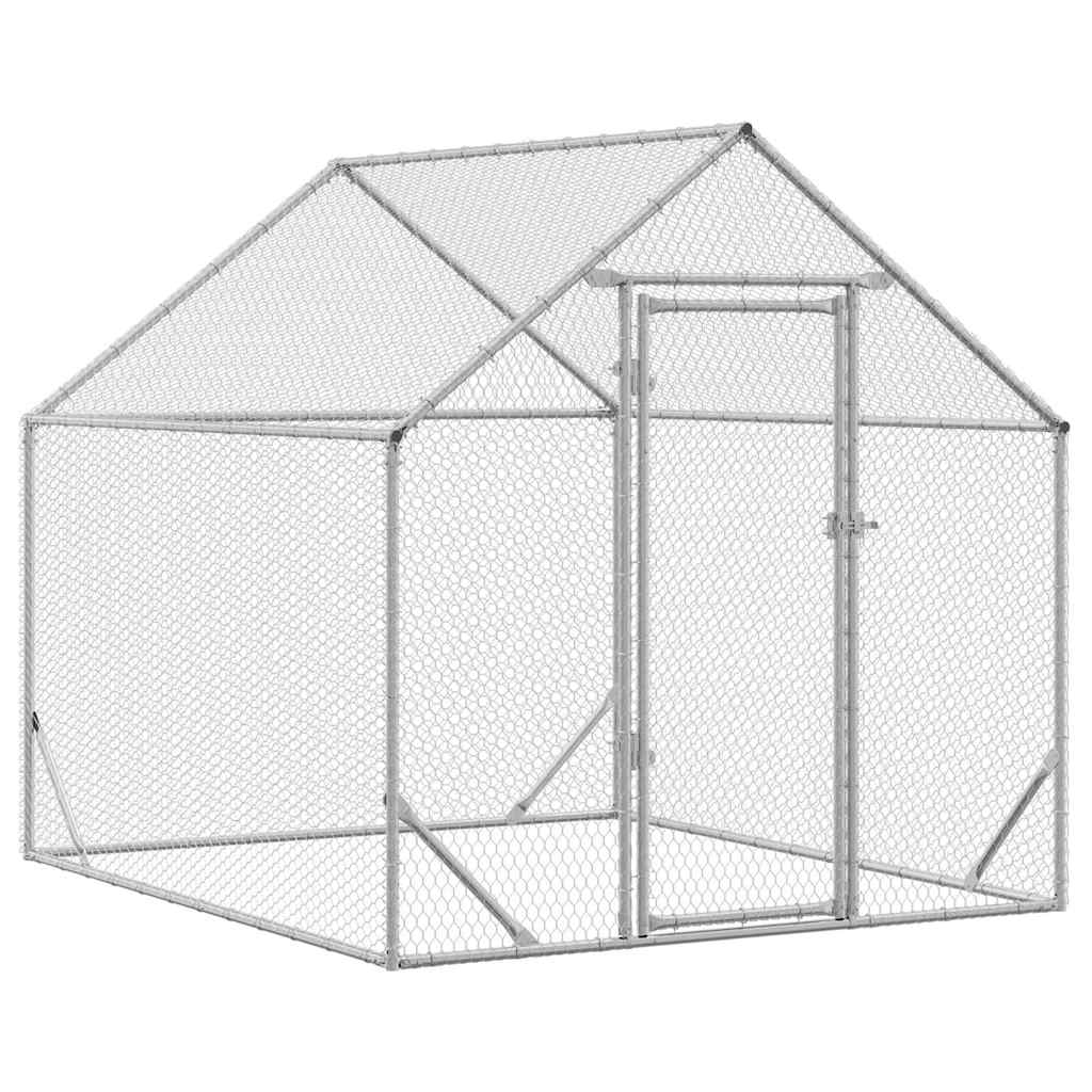 Gabbia per polli Argento 200x170x177cm Acciaio zincato