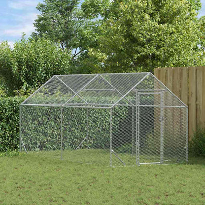 Gabbia per polli Argento 400x170x177cm Acciaio zincato