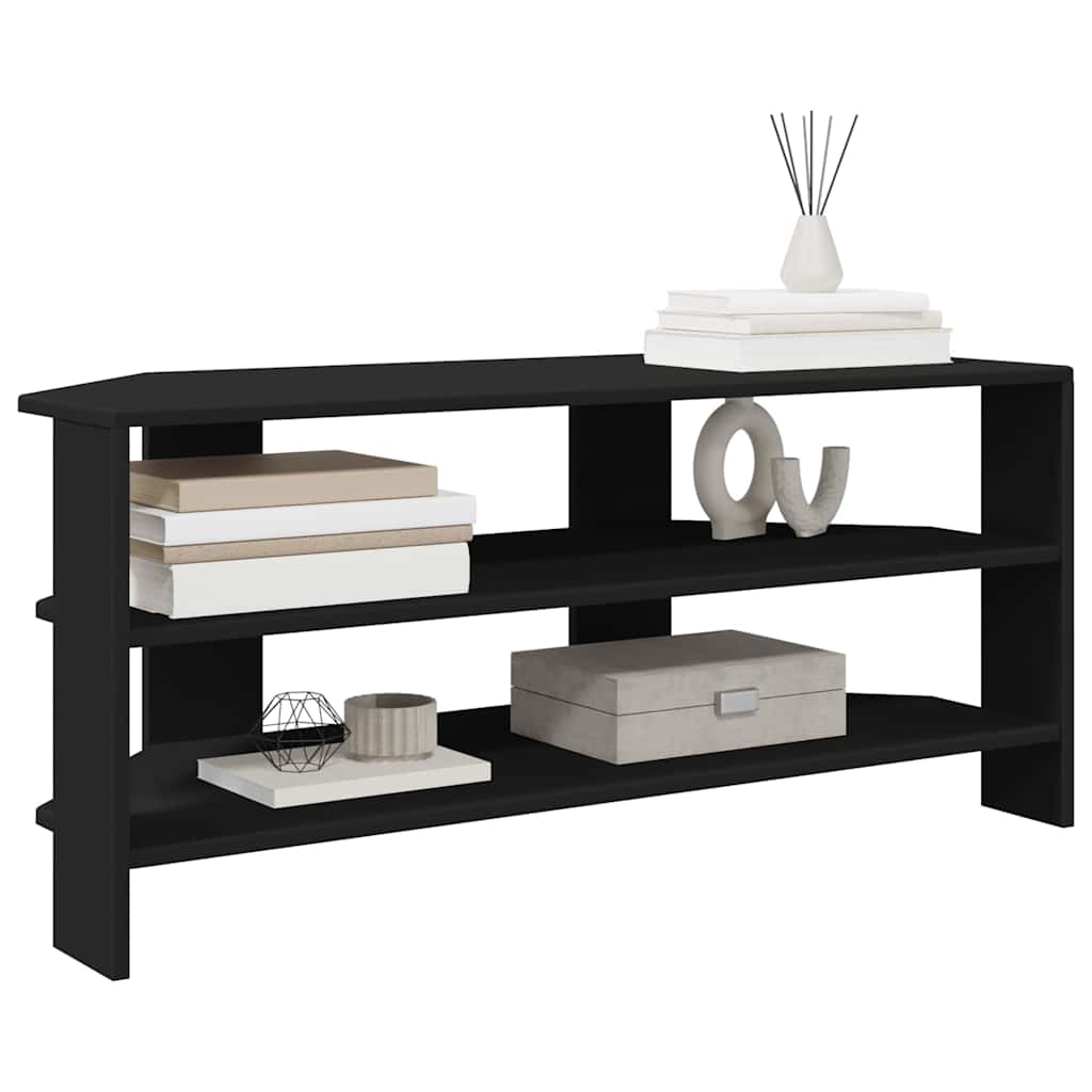 MobileTVAngolare Nero 102x40,5x45cm Legno multistrato