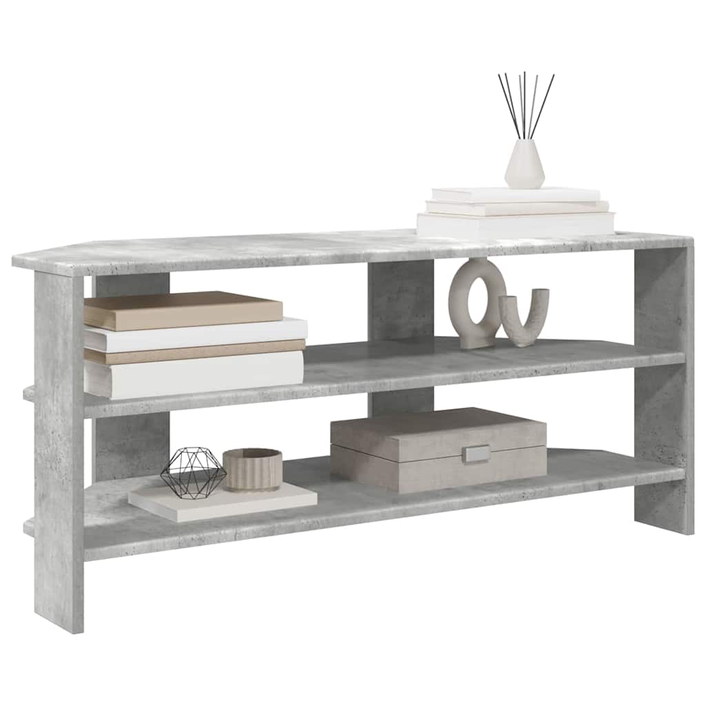 MobileTVAngolare Grigio cemento 102x40,5x45cm Legno multistrato