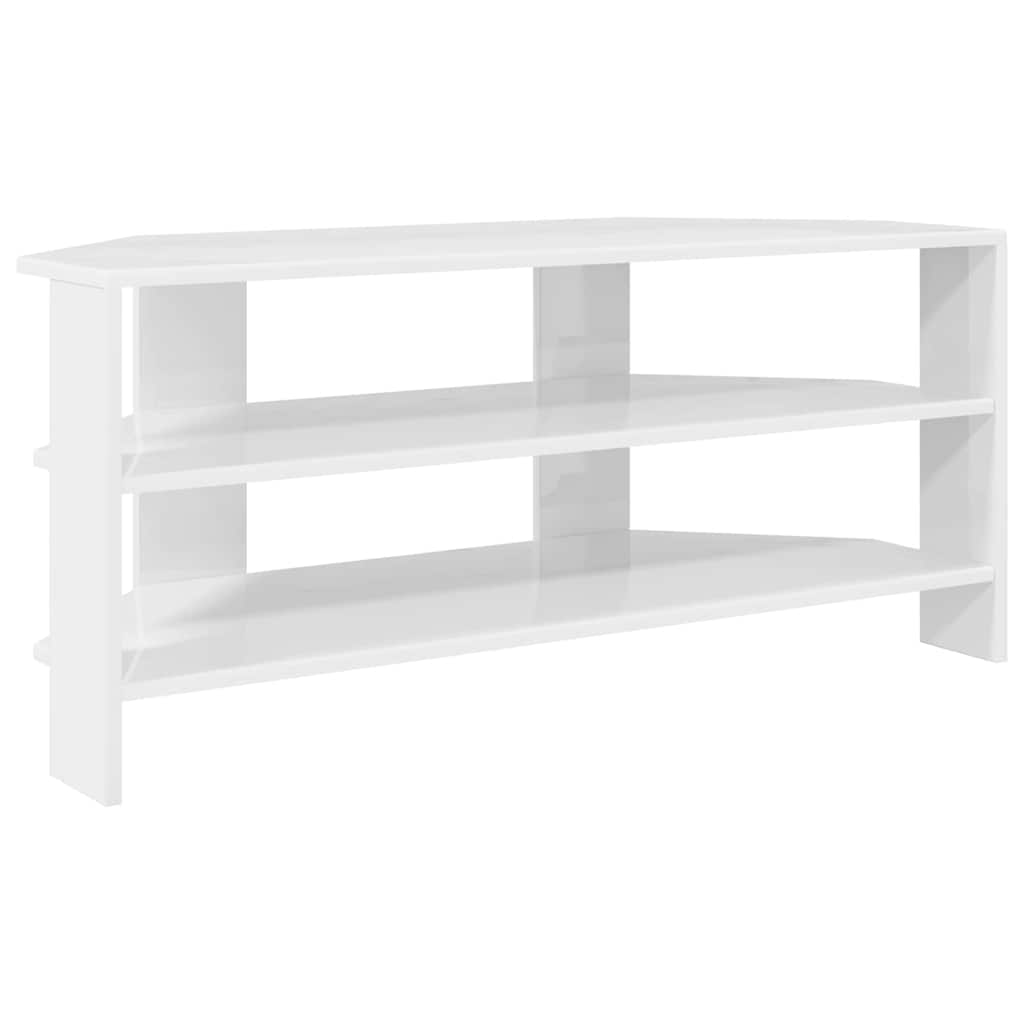 MobileTVAngolare Bianco ad Alto Lucido 102x40,5x45cm