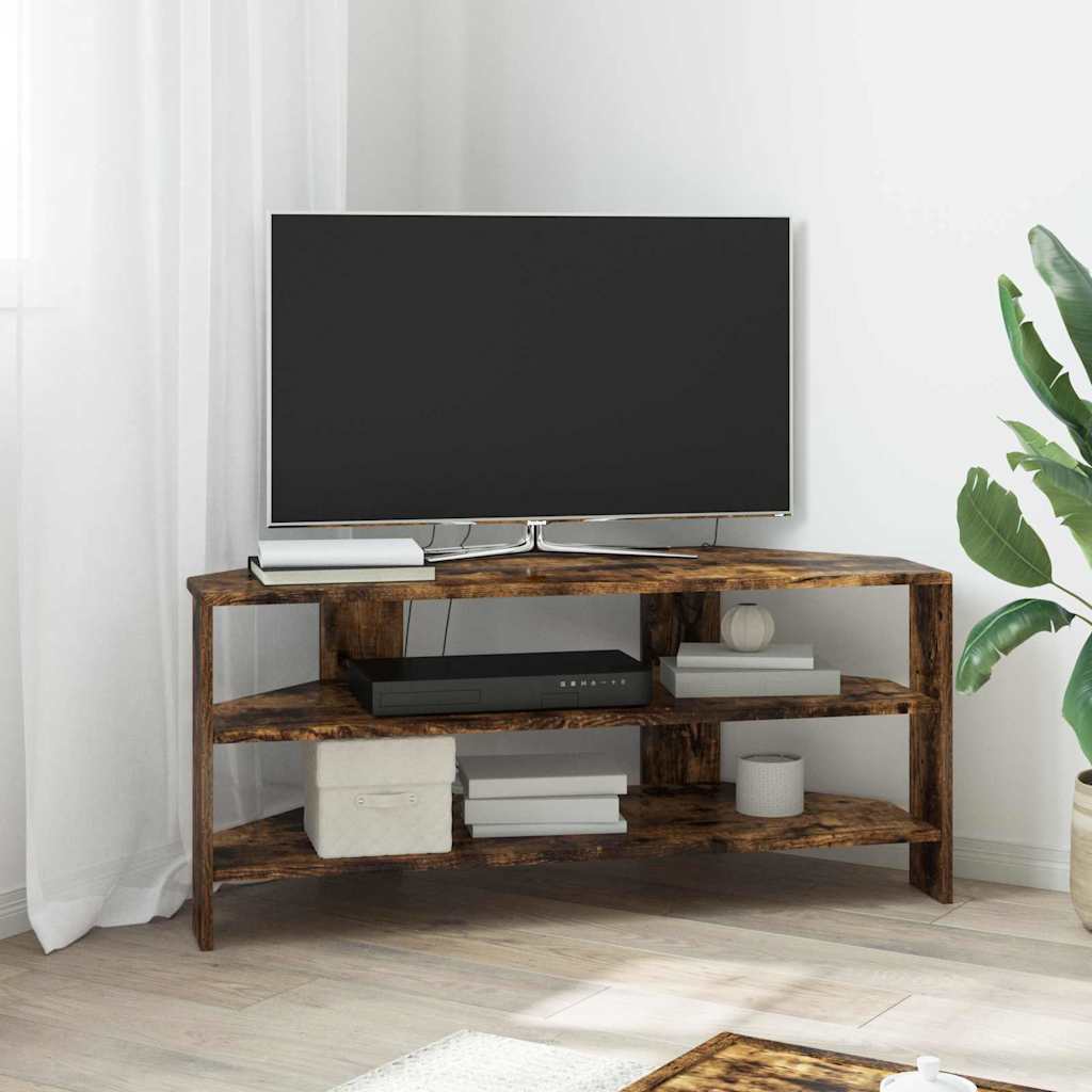 MobileTVAngolare Rovere fumÃ© 102x40,5x45cm Legno multistrato