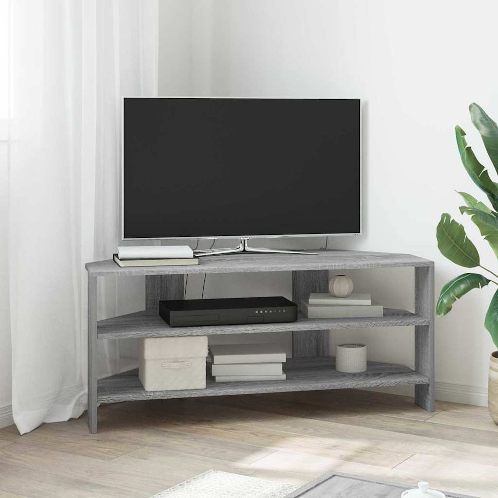 MobileTVAngolare Grigio Sonoma 102x40,5x45cm Legno multistrato