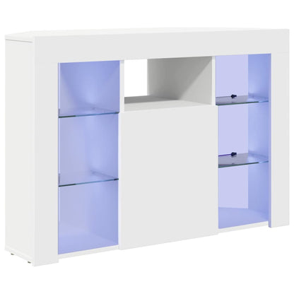 Mobile TV LED Angolare Bianco 100x40x68cm Legno multistrato