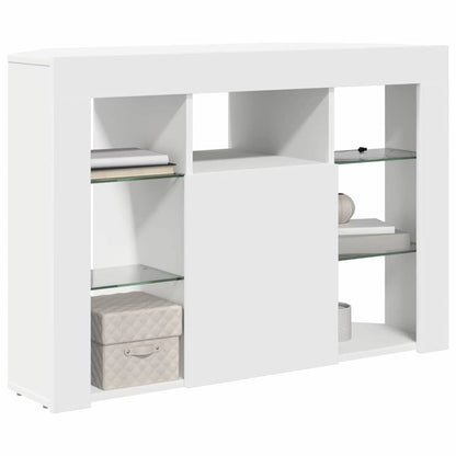 Mobile TV LED Angolare Bianco 100x40x68cm Legno multistrato