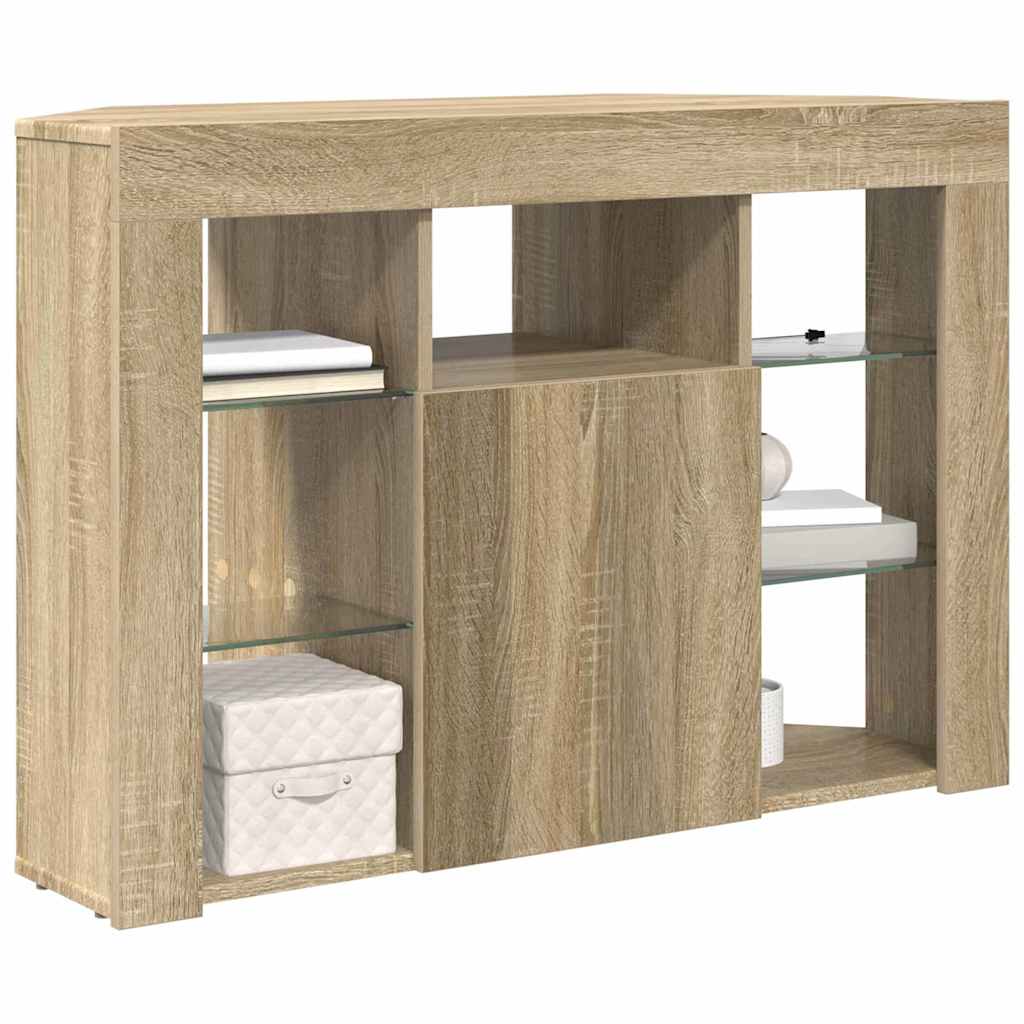 Mobile TV LED Angolare Rovere Sonoma 100x40x68cm