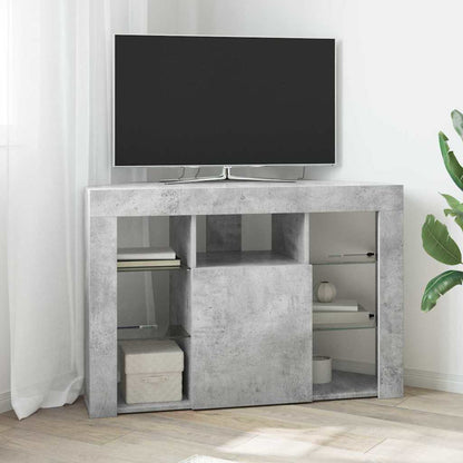 Mobile TV LED Angolare Grigio cemento 100x40x68cm
