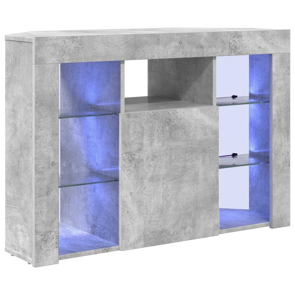 Mobile TV LED Angolare Grigio cemento 100x40x68cm