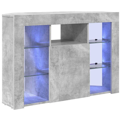 Mobile TV LED Angolare Grigio cemento 100x40x68cm