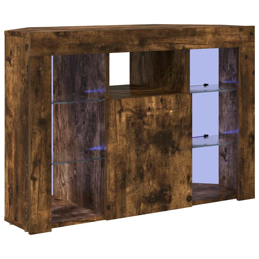 Mobile TV LED Angolare Rovere fumÃ© 100x40x68cm