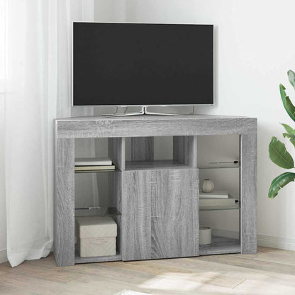 Mobile TV LED Angolare Grigio Sonoma 100x40x68cm