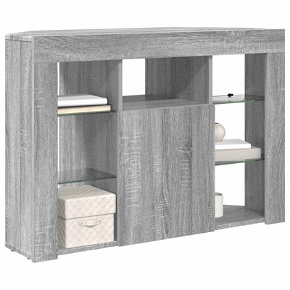 Mobile TV LED Angolare Grigio Sonoma 100x40x68cm