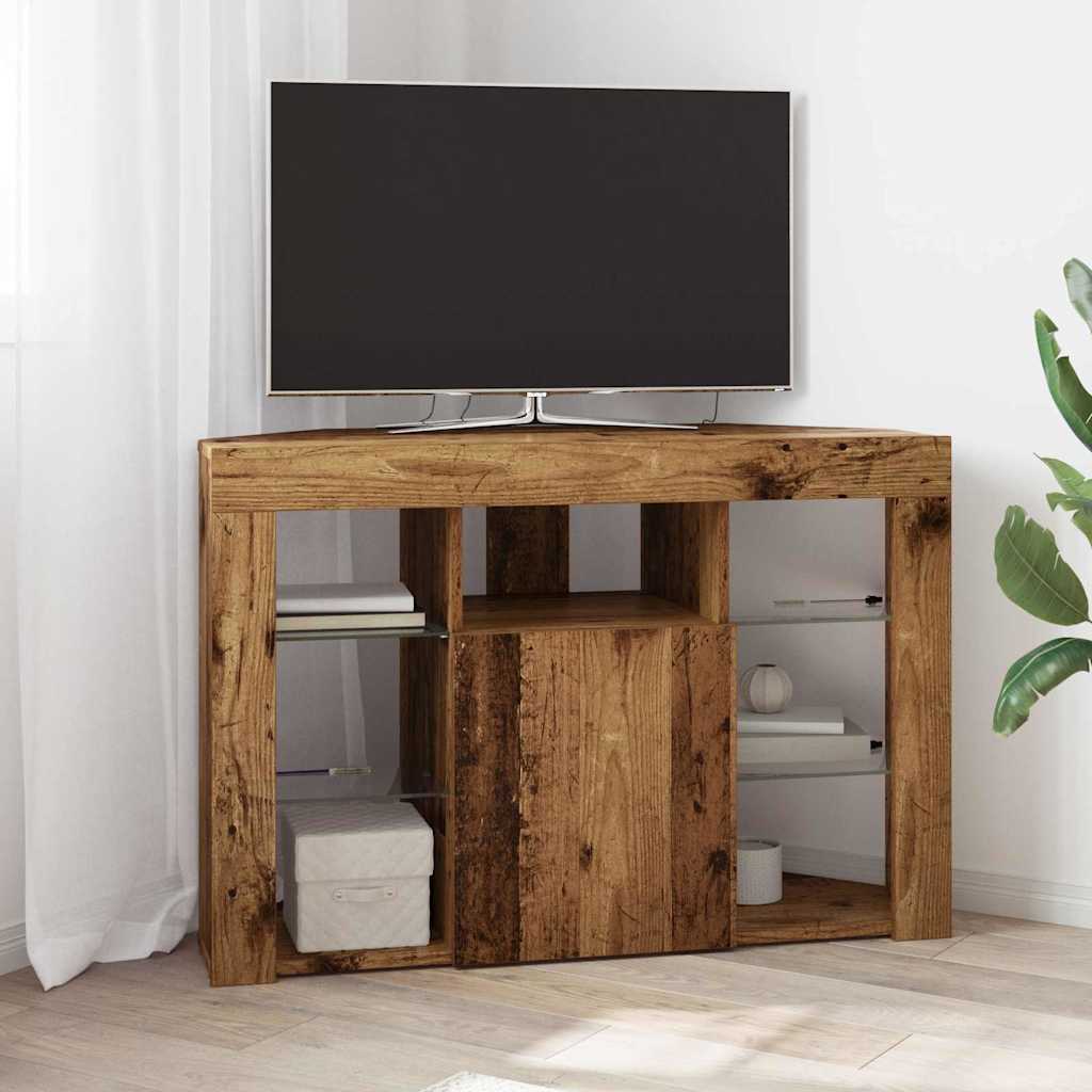 Mobile TV LED Angolare Legno vecchio 100x40x68cm