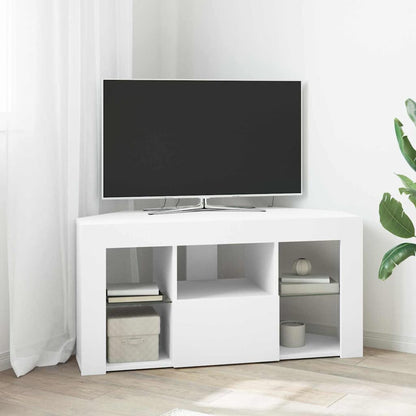 Mobile TV LED Angolare Bianco 100 x 40 x 50 cm