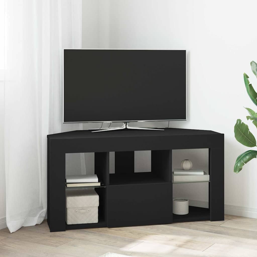 Mobile TV LED Angolare Nero 100 x 40 x 50 cm Legno multistrato