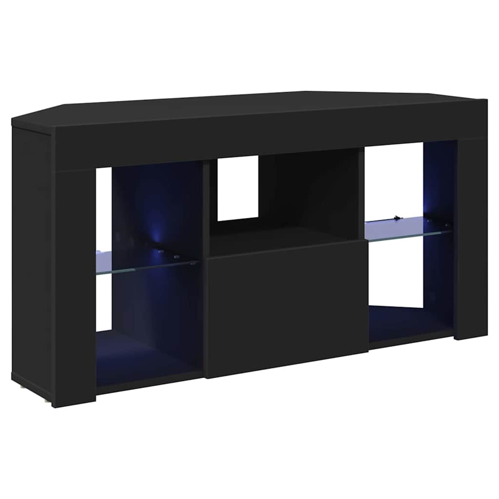 Mobile TV LED Angolare Nero 100 x 40 x 50 cm Legno multistrato