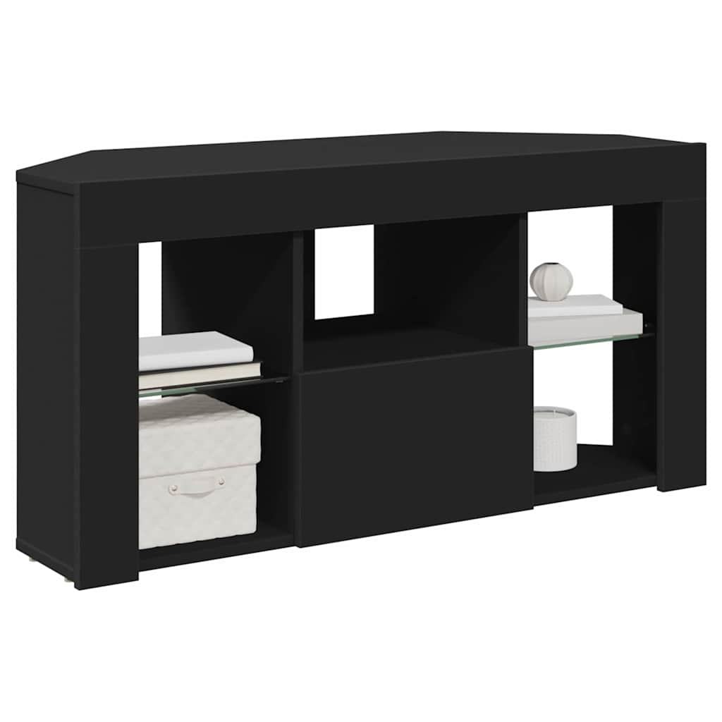 Mobile TV LED Angolare Nero 100 x 40 x 50 cm Legno multistrato