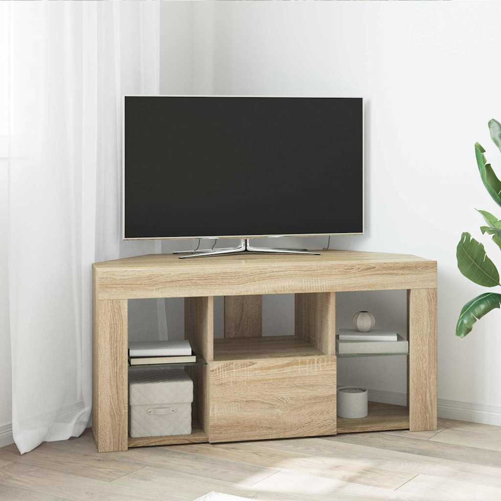 Mobile TV LED Angolare Rovere Sonoma 100 x 40 x 50 cm