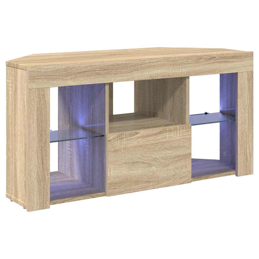 Mobile TV LED Angolare Rovere Sonoma 100 x 40 x 50 cm