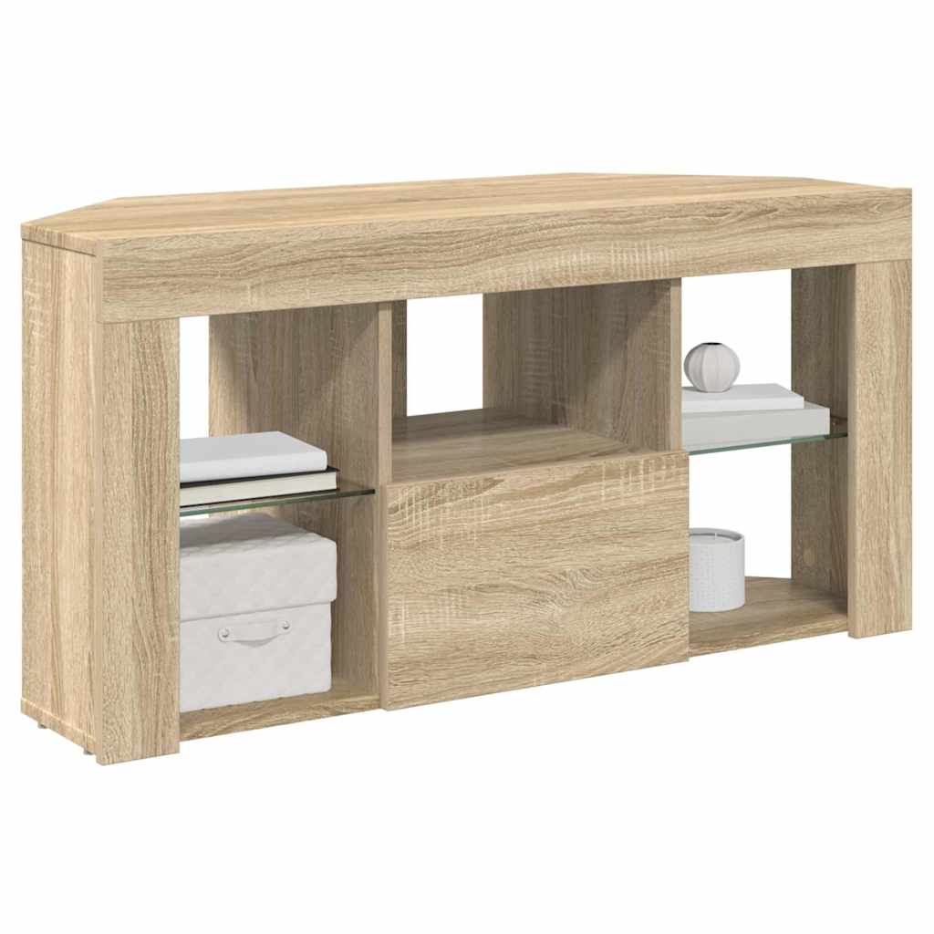 Mobile TV LED Angolare Rovere Sonoma 100 x 40 x 50 cm