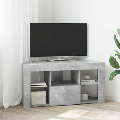 Mobile TV LED Angolare Grigio cemento 100 x 40 x 50 cm