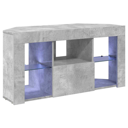 Mobile TV LED Angolare Grigio cemento 100 x 40 x 50 cm