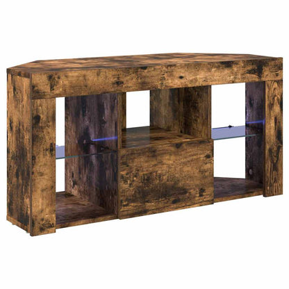 Mobile TV LED Angolare Rovere fumÃ© 100 x 40 x 50 cm