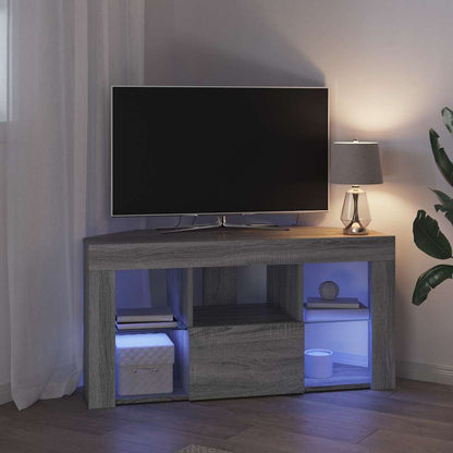 Mobile TV LED Angolare Grigio Sonoma 100 x 40 x 50 cm