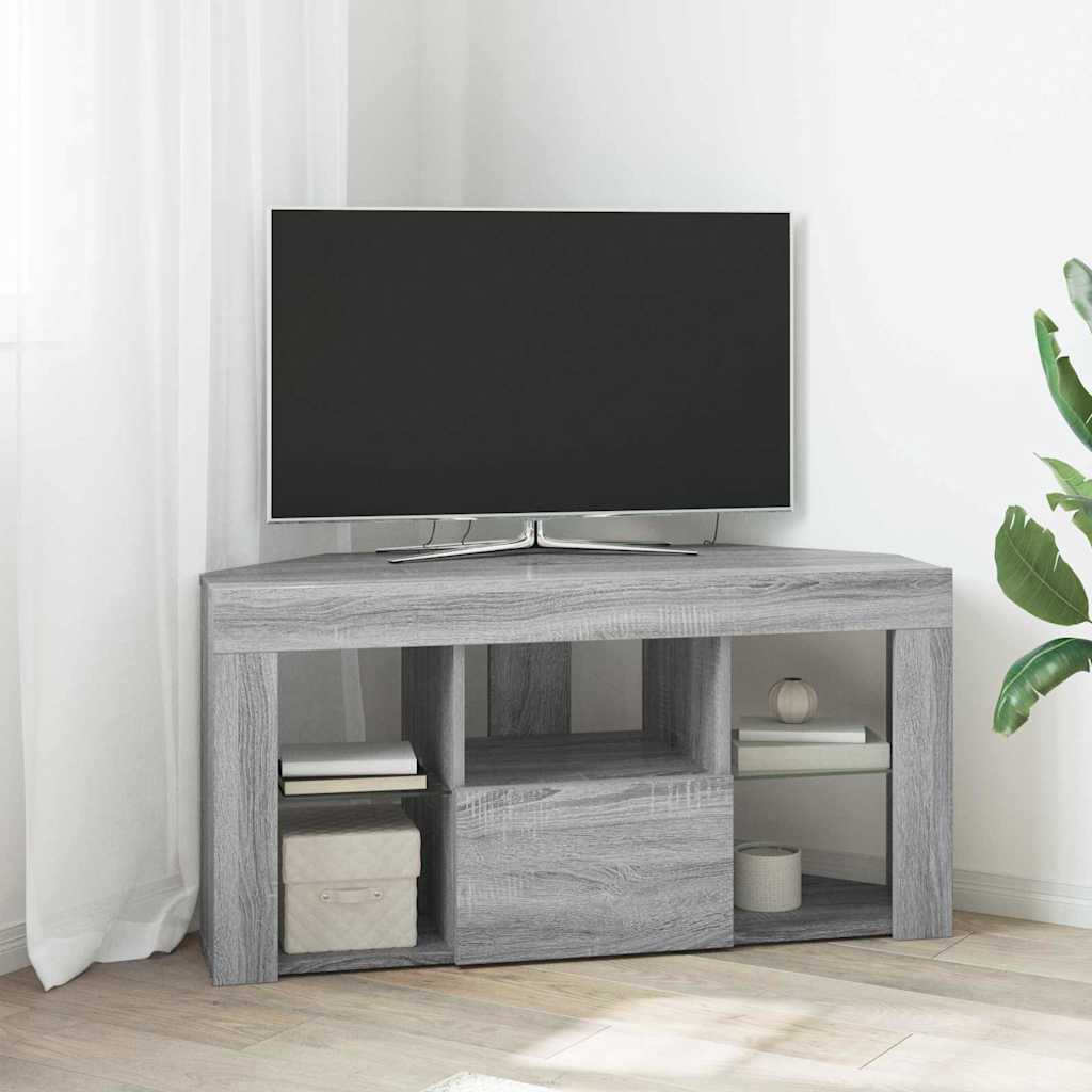 Mobile TV LED Angolare Grigio Sonoma 100 x 40 x 50 cm