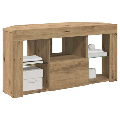 Mobile TV LED Angolare Rovere artigianale 100 x 40 x 50 cm