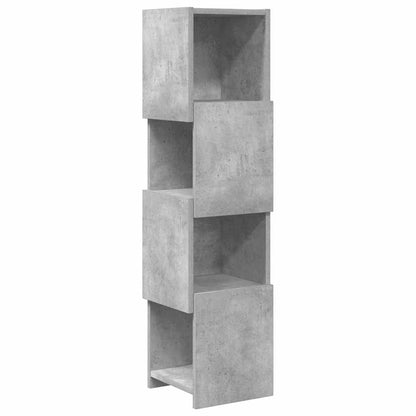 Mobile angolare Grigio cemento 25,5x25x102cm Legno multistrato