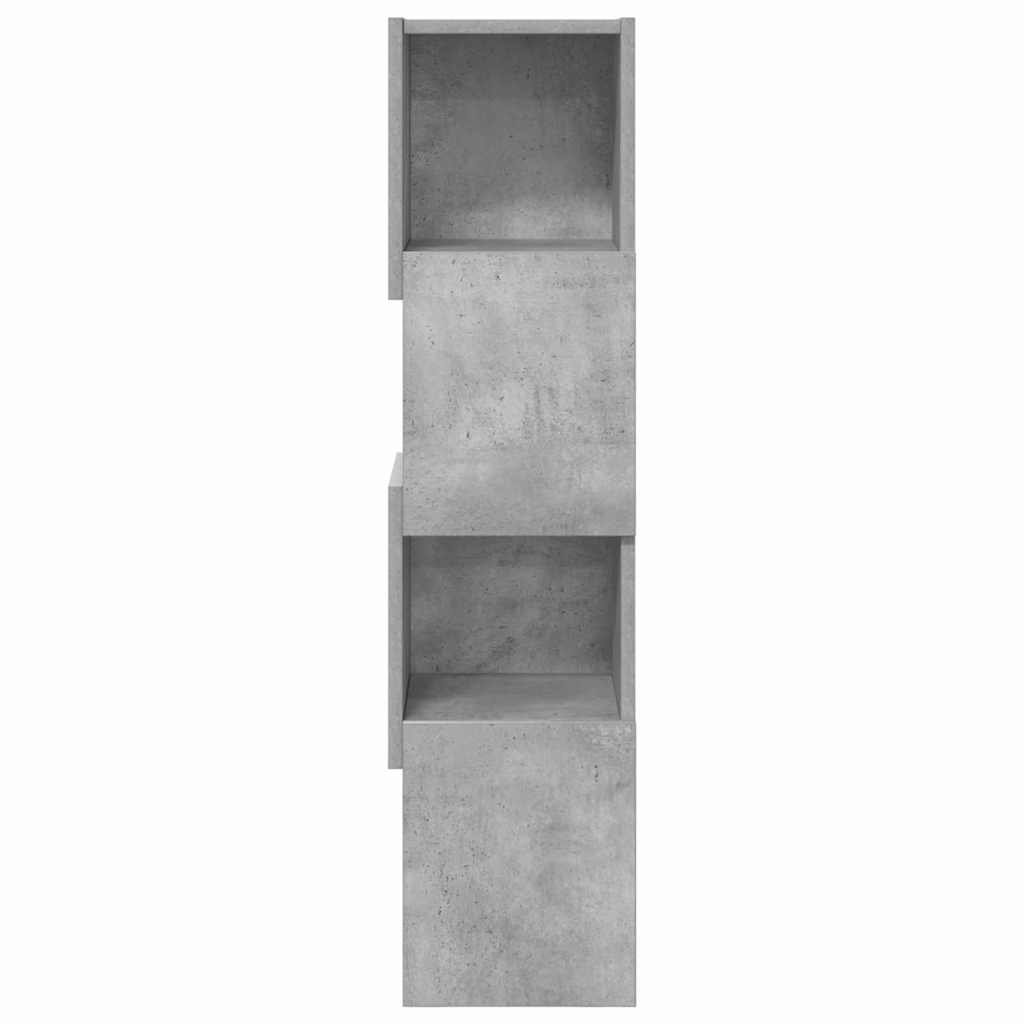 Mobile angolare Grigio cemento 25,5x25x102cm Legno multistrato
