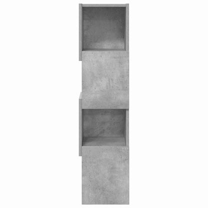 Mobile angolare Grigio cemento 25,5x25x102cm Legno multistrato