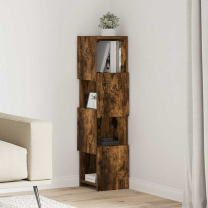 Mobile angolare Rovere fumÃ© 25,5x25x102cm Legno multistrato